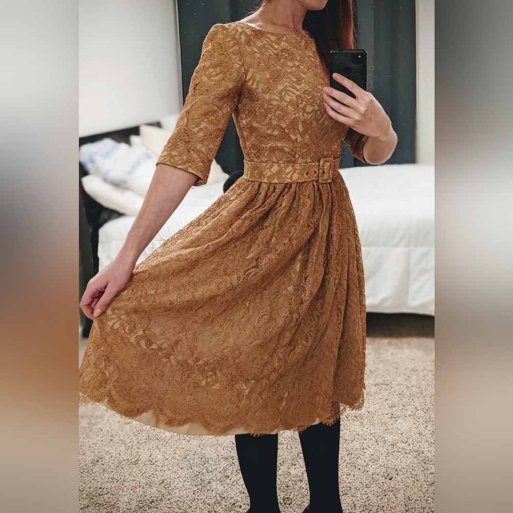 Vintage Handmade Champagne Dress